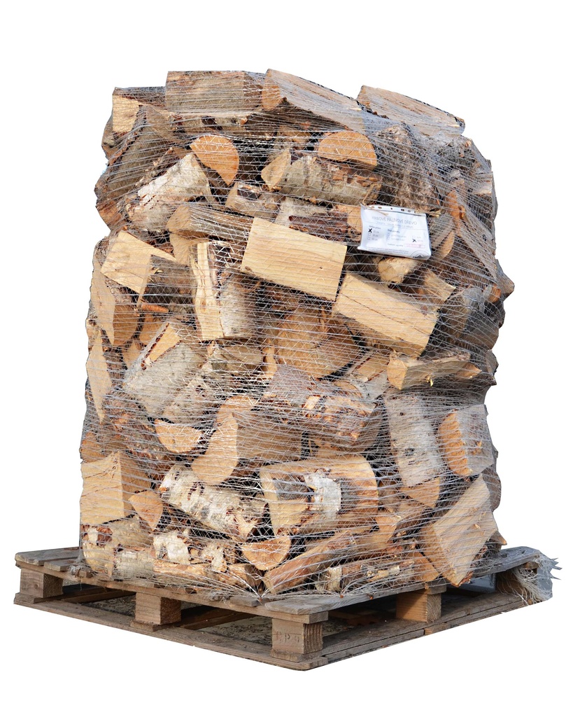 Palivové dřevo, bříza štípaná 33 cm - balení Packfix